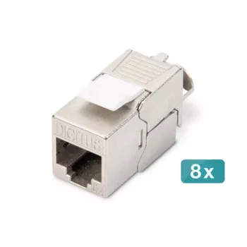 Digitus CAT 6A ekranēts Keystone modulis bezinstrumentu komplekts 8 gab.