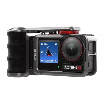 Metāla aizsargapvalks ar Puluz rokturi DJI Osmo Action 5 Pro / Action 4 / Action 3