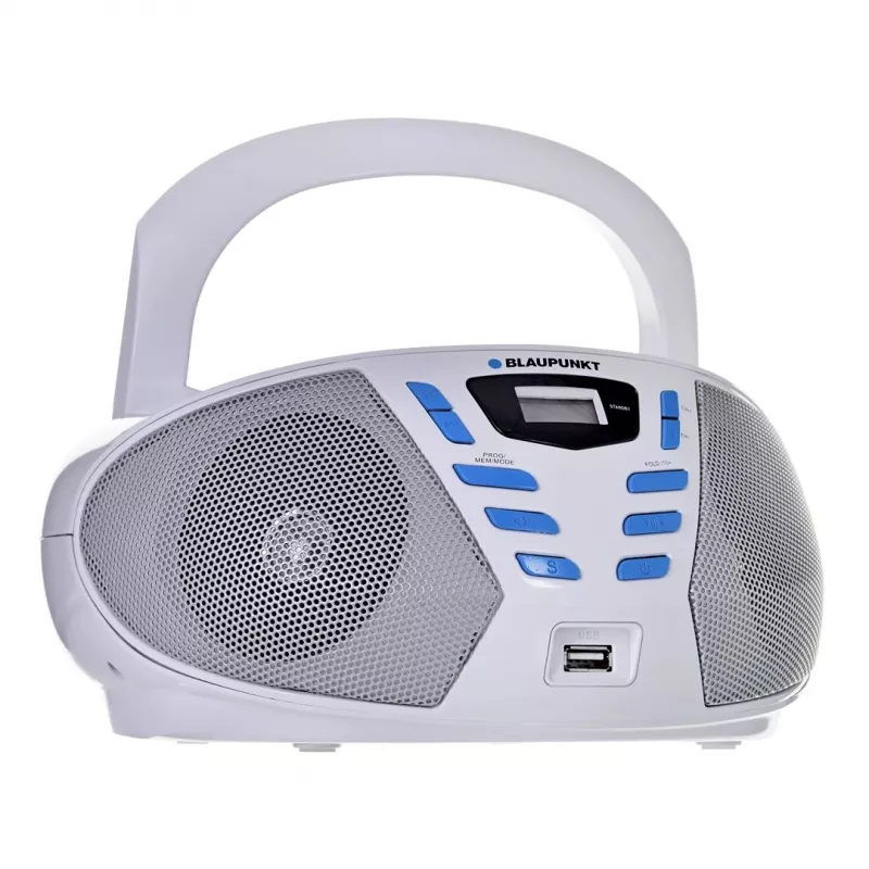 Pārnēsājamā stereo sistēma Blaupunkt BB7-WH, 2.4 W, FM, pelēka, MP3 atskaņošana