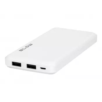 Pārnēsājams lādētājs BLOW PB10A 10000mAh (37Wh), 2x USB-A, 22.5W, Micro-USB