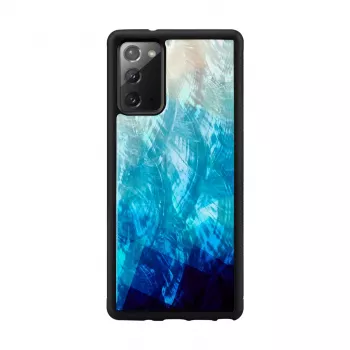 Aizsargmaciņš iKins Samsung Galaxy Note 20 — zilā ezera un melna, plāns vāciņš