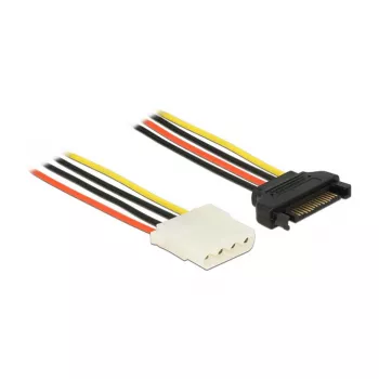 Iekšējais strāvas kabelis DeLOCK 60137 0.5 m SATA 15-pin Molex 4-pin