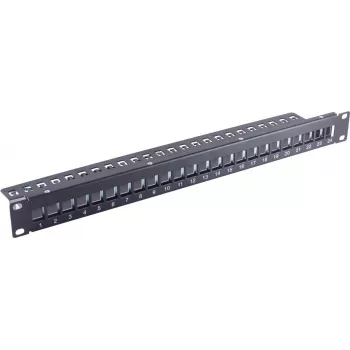 Patch panel 1U ShiverPeaks BS75066-1 Metāls Melns