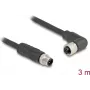 DeLOCK 80526 sensora/aktuatora kabelis 3 m RST M12 Melns