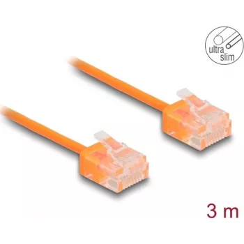 Tīkla kabelis DeLOCK RJ45 Cat.6 UTP Ultra Slim 3m Oranžs
