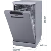Gorenje GS522E10S Trauku mazgājamā mašīna, E, Brīvi stāvoša, Platums 45 cm, 10 trauku komplekti, Pelēka