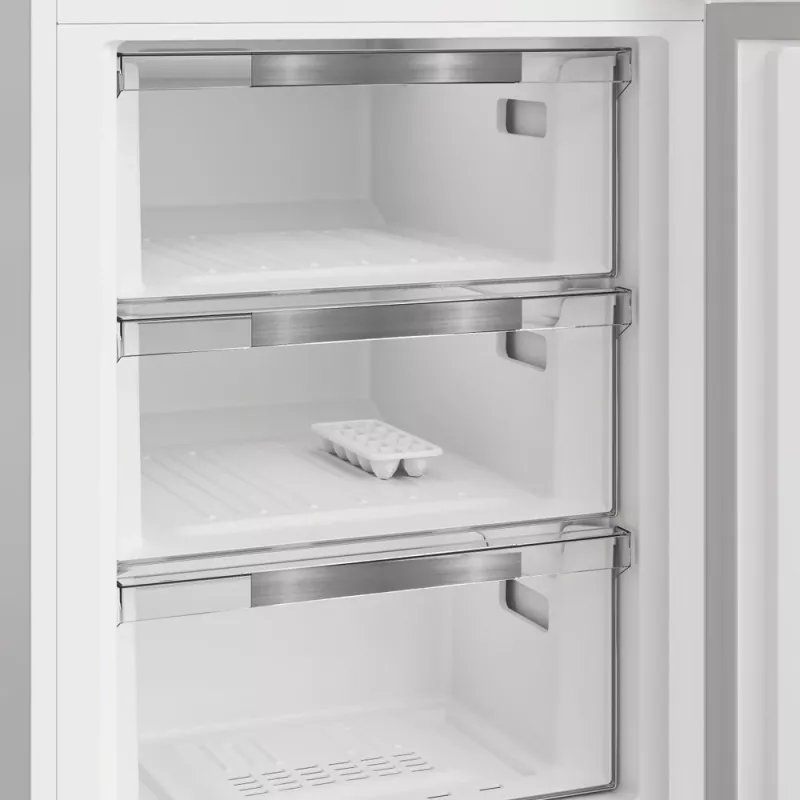 Ledusskapis INDESIT INKS 1401 S4E1, E klase, brīvstāvošs, kombinētais, 202.5 cm, sudrabs