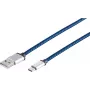 USB kabelis S/CONN 14-50024 USB 2.0 2 m USB A USB C Zils