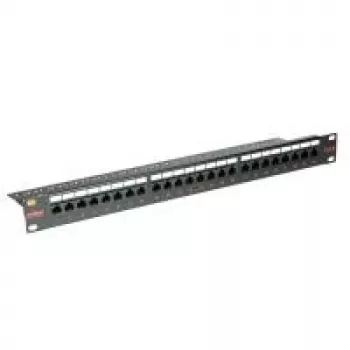 ROLINE Cat. 6 / Class E 48,30cm (19)-Patchpanel, 24P, nevairots, melns (26.11.0362)