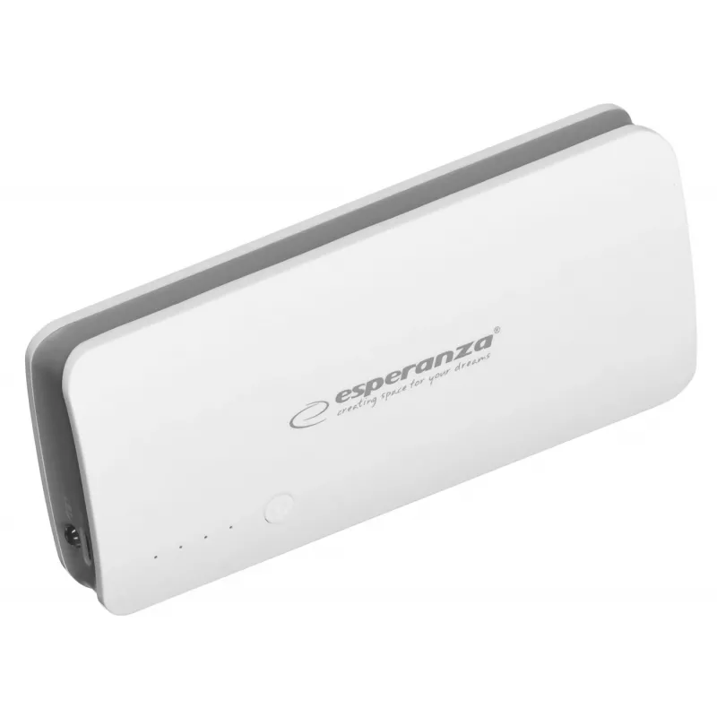 Pārnēsājamais lādētājs Esperanza EMP106WE Radium — 8000 mAh, 3 ierīču izvads, Micro-USB ieeja, 5V/2A un 5V/1.5A/1A izvadi, pelēks