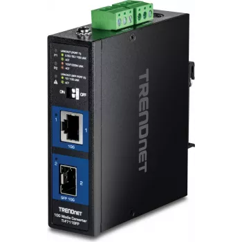 TRENDnet TI-F711SFP Industriālais mediju pārveidotājs 10G SFP+