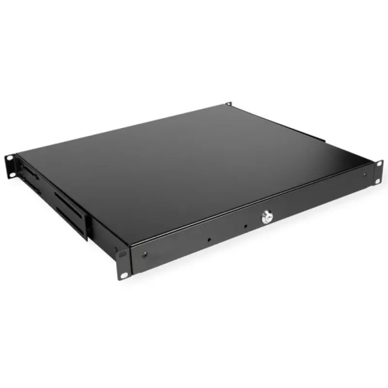 Rack-montējama 1U slēdzama atvilktne ROLINE 19 collu ABS melna