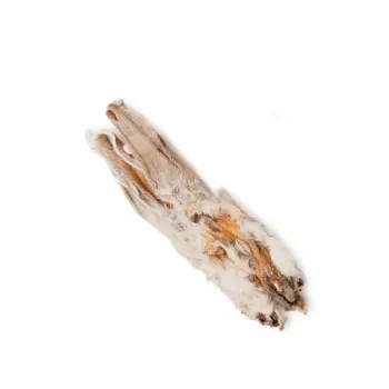 Suņu kārums UNISZKI Truša auss ar kažoku, 2 gab. — truša garša, olbaltumvielas 66.3%, tauki 22.7%, mitrums 9.1%