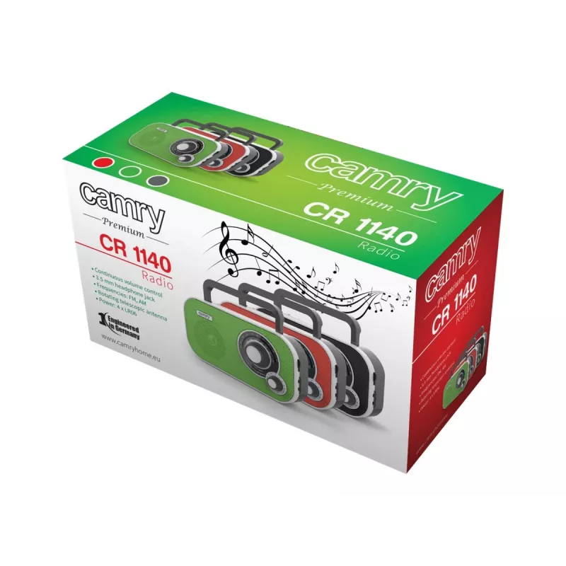 Pārnēsājams radio Camry CR 1140R Sarkans