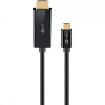 Goobay USB-C uz HDMI kabelis 4K 60 Hz 1 m melns