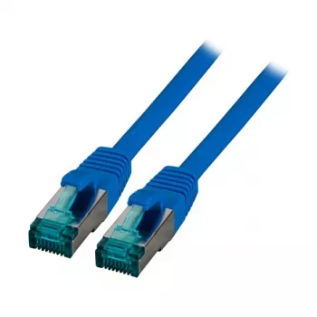 EFB-Elektronik RJ45 savienotājkabelis Cat.6A S/FTP LSZH Zils 0,5m (MK6001.0,5BL)