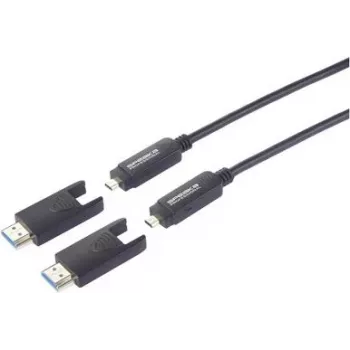 SpeaKa Professional šķiedru optikas HDMI savienojuma kabelis HDMI-A ligzda – HDMI-Micro-D (SP-13597808)