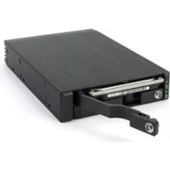 FANTEC MR-25DUAL - mobilais disku nodalījums - 2.5 inch (6.4 cm) - SATA 6Gb/s / SAS 6Gb/s - Melns