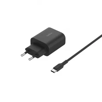 Belkin BoostCharge Headphones Charger bezvadu ātrais lādētājs USB Type-C melns