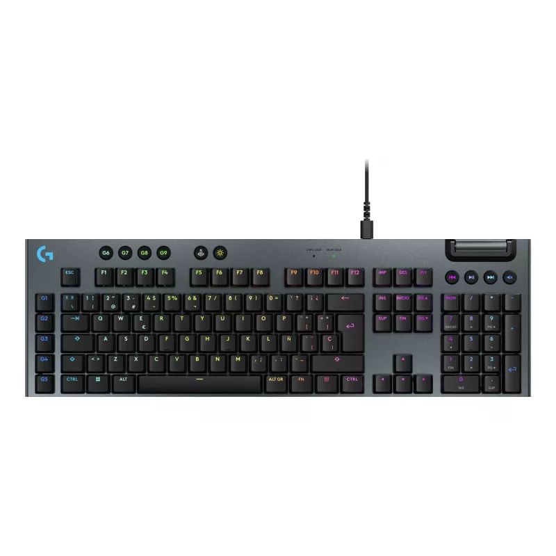 Vadu mehāniskā spēļu tastatūra Logitech G915 X Black ar RGB fona apgaismojumu