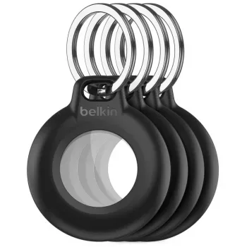 Belkin MSC015BTBK ūdensizturīgs AirTag maciņš ar atslēgu gredzenu, zils (4 gab.)