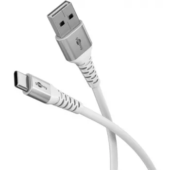 Goobay 74532 USB kabelis balts