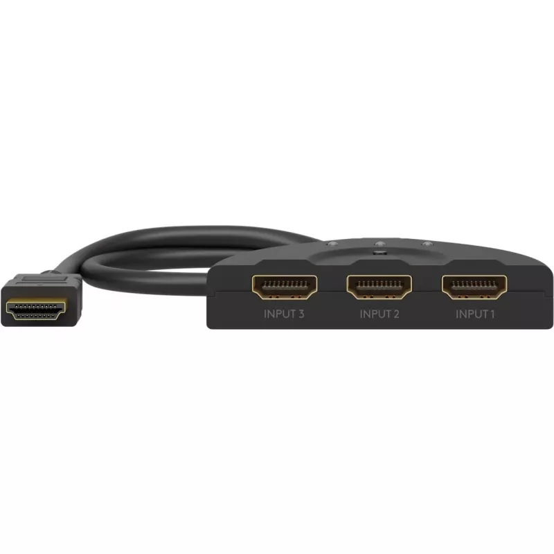 HDMI pārslēdzējs 3:1 (4K @ 60Hz), GOOBAY, melns, 55cm kabelis