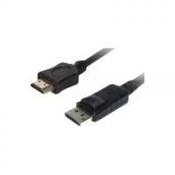 Video kabeļa adapteris Helos 118881 10 m DisplayPort-HDMI Melns
