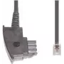Telefona kabelis e+p T 170/3 3 m caurspīdīgi melns