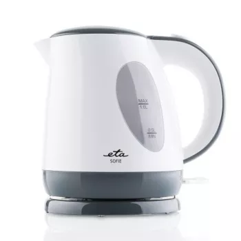 Elektriskā tējkanna ETA Sofie 1 L 2200 W, balta plastmasa, 360° pamatne