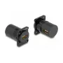 DeLOCK D-Type modulis HDMI sievišķais uz sievišķo 90° leņķī Melns