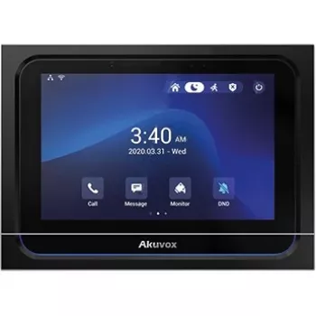 Iekštelpu stacija Akuvox X933S Touch Screen Android — melna, sienā montējams interkoma panelis