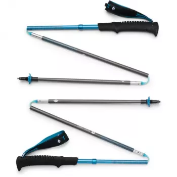 Trekking nūjas Distance Carbon Z, Fitness ierīce Antracīts/Zils, 1 pāris, 105 cm