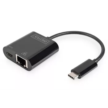 Digitus DN-3027 USB Type-C Gigabit Ethernet adapteris ar Power Delivery