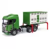 BRUDER Scania Super 560R kravas auto ar liellopu piekabi