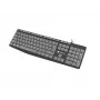 Vadu pilnizmēra tastatūra NATEC NKL-1507 USB QWERTY US International Pelēka/Melna, 105 taustiņi, ciparu bloks