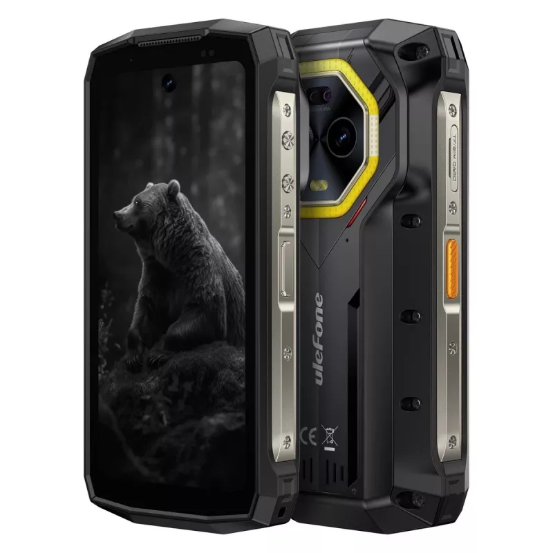 Ulefone Armor Mini 20 viedtālrunis, 4,7 collu, Helio G99, 8GB RAM, 256GB, 6200 mAh, Android 14, melns