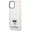 Karl Lagerfeld KLHCP14MCTRI Cietais maciņš iPhone 14 Plus / 15 Plus 6.7” Rozā / Caurspīdīgi rozā Choupette Body