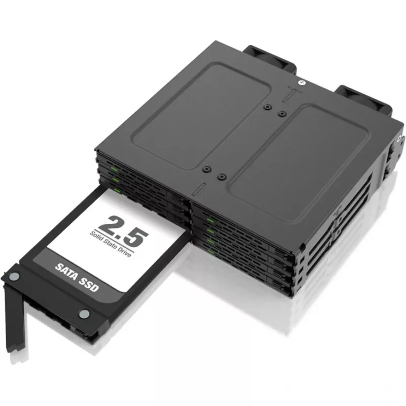Mobilais plaukts Icy Dock MB038SP-B 8x 2,5 inch SATA/SAS diskdziņiem, 1x 5,25 inch nodalījumam