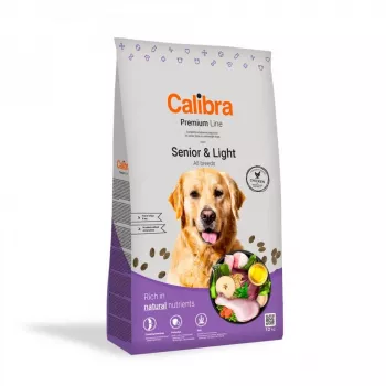 Sausā suņu barība Calibra Premium Line Senior & Light Chicken 12 kg — senioriem un svara kontrolei