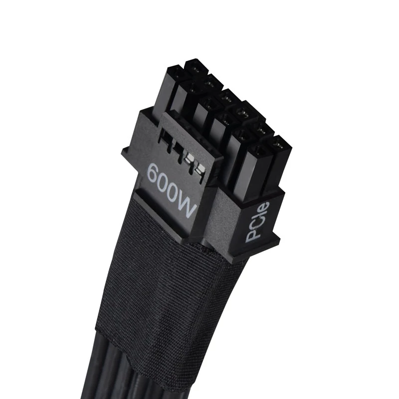 SilverStone SST-PP14-90 12VHPWR kabelis, 90 grādu, 650 mm, melns