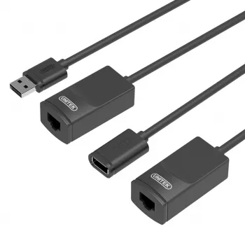 Tīkla kabelis UNITEK Y-UE01001 Dokstacija/Portu replikators USB 3.0 60m Melns
