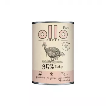 OLLO Puppy Pure Turkey - slapjā suņu barība - 850 g