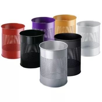 Durable 3310-23 tērauda atkritumu grozs, sudraba krāsa, diametrs 26 cm, augstums 315 mm