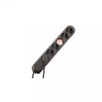 Pagarinātājs Bachmann Smart 5m 6 AC Kontaktligzdas Melns