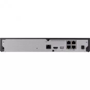 Tīkla video reģistrators - 4 IP kanāli - H.265 - 40Mbps - HDMI - PoE slēdzis - bez HDD