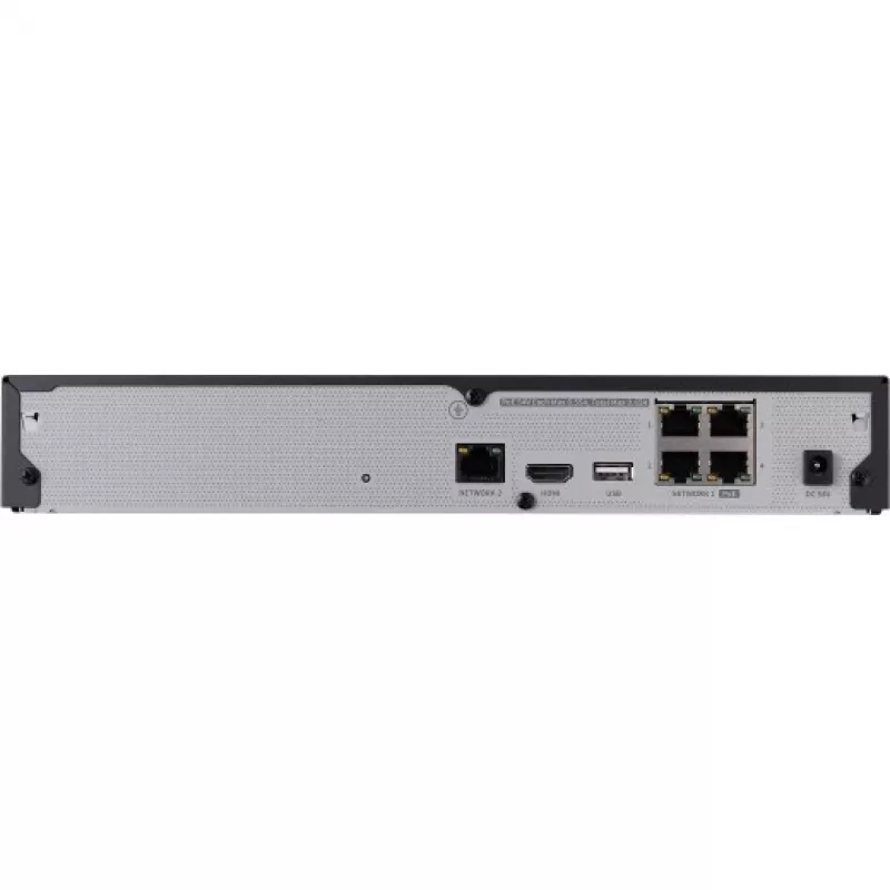 Tīkla video reģistrators - 4 IP kanāli - H.265 - 40Mbps - HDMI - PoE slēdzis - bez HDD