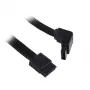 SilverStone SATA III kabelis 50cm leņķisks / taisns - melns apvalkā