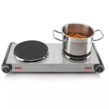 Tristar KP-6248 Divu zonu elektriskā plīts, 2 gatavošanas zonas, rotācijas vadība