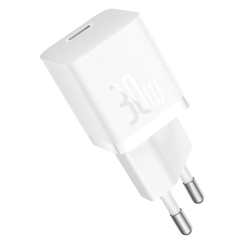 Baseus P10110902213-01 USB-C GaN5 mini 30W sienas lādētājs Balts